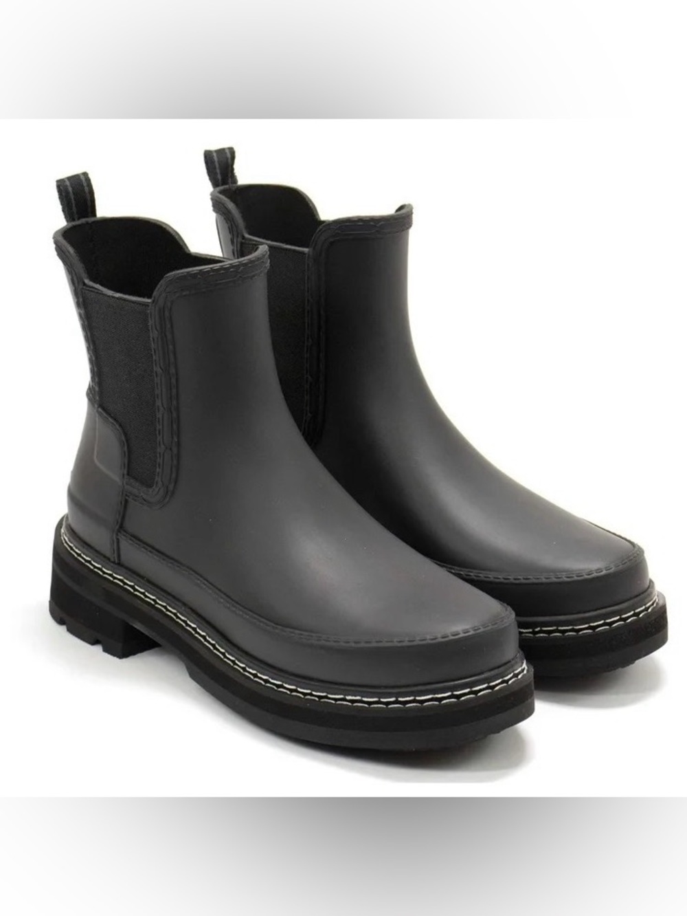 Hunter Women's Refined Stitch Detail Slim Fit Chelsea Boots Sz 6